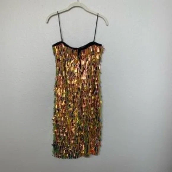 Milly Nickie Sequin Disco Midi Cocktail Dress New. New Years, holiday dress! - Picture 8 of 12